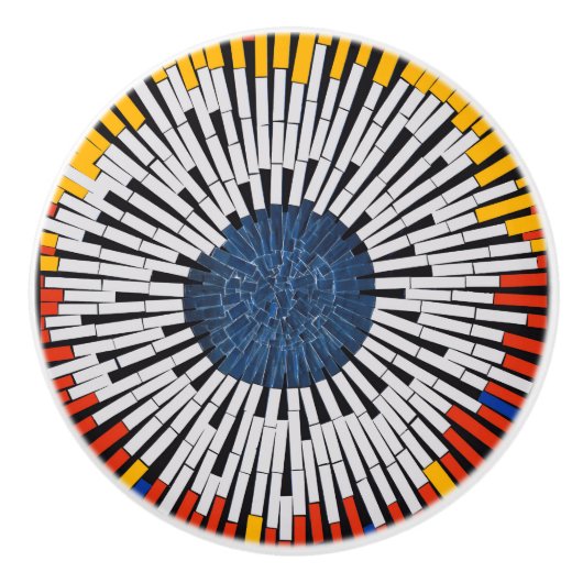 Abstrakt in Band - Sternexplosion Keramikknauf (Vorderseite)