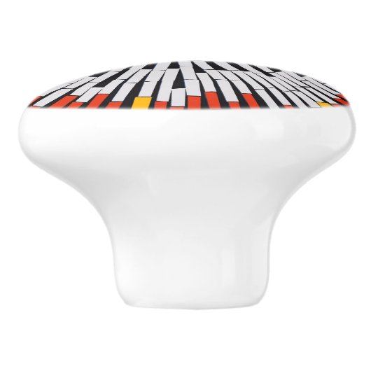 Abstrakt in Band - Sternexplosion Keramikknauf (Seitenansicht)