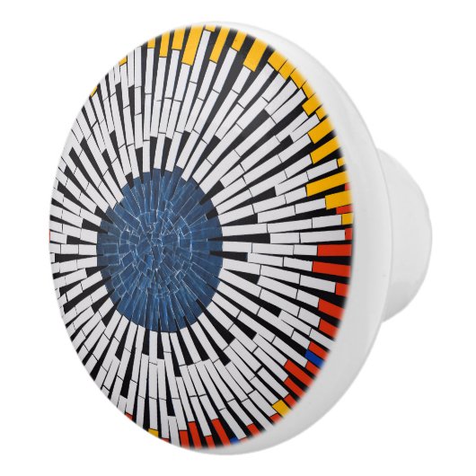 Abstrakt in Band - Sternexplosion Keramikknauf (Rechts)