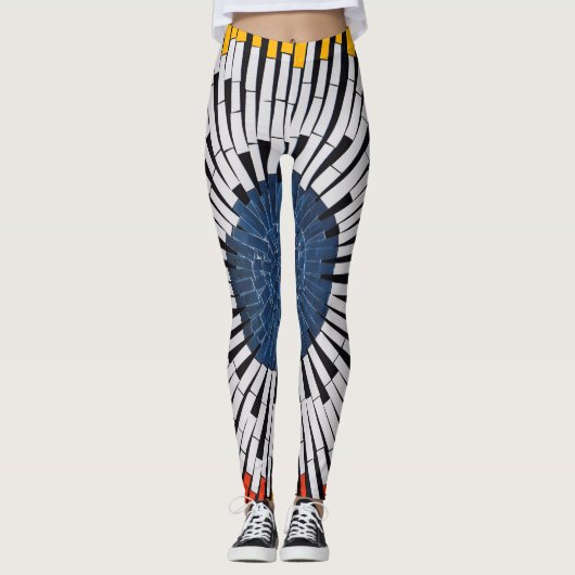 Abstrakt in Band - Sternexplosion Leggings (Vorderseite)