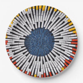 Abstrakt in Band - Sternexplosion Pappteller