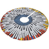 Abstrakt in Band - Sternexplosion Polyester Weihnachtsbaumdecke (Schrägansicht)