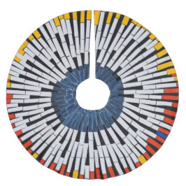 Abstrakt in Band - Sternexplosion Polyester Weihnachtsbaumdecke