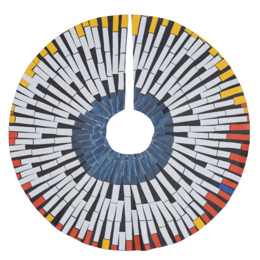 Abstrakt in Band - Sternexplosion Polyester Weihnachtsbaumdecke (Vorderseite)