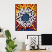 Abstrakt in Band - Sternexplosion Poster (Heimbüro)