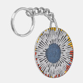 Abstrakt in Band - Sternexplosion Schlüsselanhänger (Vorderseite links)