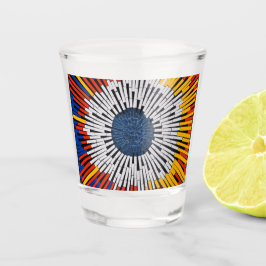 Abstrakt in Band - Sternexplosion Schnapsglas