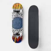 Abstrakt in Band - Sternexplosion Skateboard (Vorderseite)