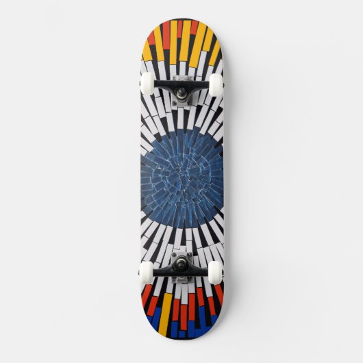 Abstrakt in Band - Sternexplosion Skateboard (Vorderseite)