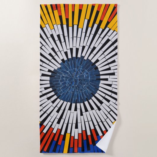 Abstrakt in Band - Sternexplosion Strandtuch (Vorderseite)