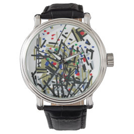 Abstrakt in Band und Buchstaben 1 Armbanduhr