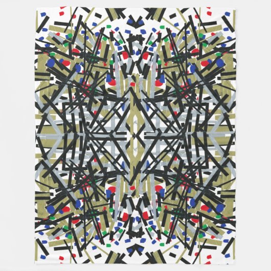Abstrakt in Band und Buchstaben 1 Fleecedecke (Vorderseite)
