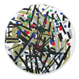 Abstrakt in Band und Buchstaben 1 Keramikknauf