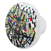 Abstrakt in Band und Buchstaben 1 Keramikknauf (Rechts)