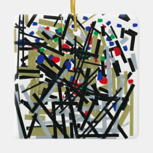 Abstrakt in Band und Buchstaben 1 Keramikornament