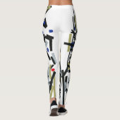 Abstrakt in Band und Buchstaben 1 Leggings (Rückseite)