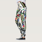 Abstrakt in Band und Buchstaben 1 Leggings (Links)