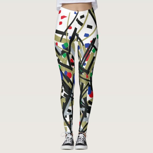 Abstrakt in Band und Buchstaben 1 Leggings (Vorderseite)