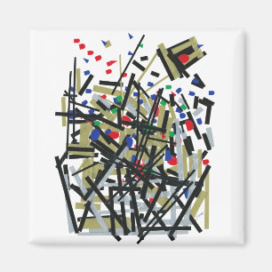 Abstrakt in Band und Buchstaben 1 Magnet