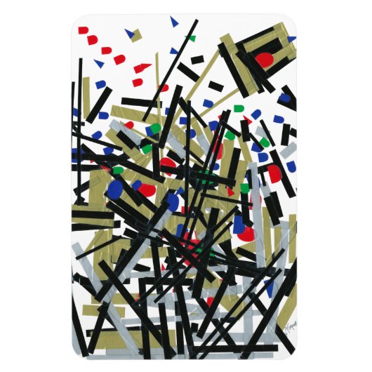 Abstrakt in Band und Buchstaben 1 Magnet (Vertikal)