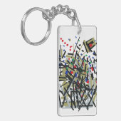 Abstrakt in Band und Buchstaben 1 Schlüsselanhänger (Vorderseite links)