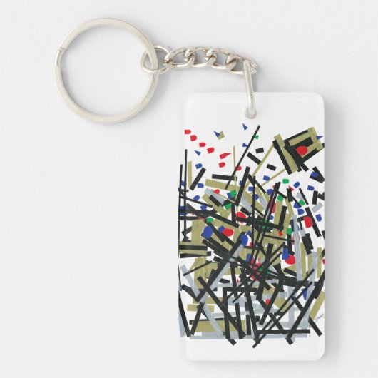 Abstrakt in Band und Buchstaben 1 Schlüsselanhänger (Vorderseite)