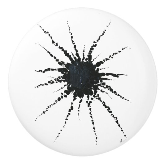 Abstrakt in Band und Buchstaben 3 Keramikknauf (Vorderseite)