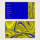Abstrakt in Blau-Gold - Gelb (Vorne & Hinten)