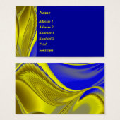Abstrakt in Blau-Gold - Gelb (Vorne & Hinten)