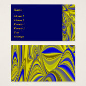Abstrakt in Blau-Gold - Gelb (Vorne & Hinten)
