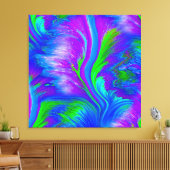 Abstrakt in Blau, Lila und grün Leinwanddruck (Insitu (Wohnzimmer))