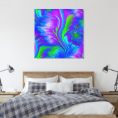 Abstrakt in Blau, Lila und grün Leinwanddruck (Insitu (Schlafzimmer))