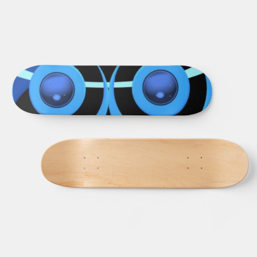 Abstrakt in blau und schwarz. skateboard (Horizontal)