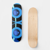 Abstrakt in blau und schwarz. skateboard (Vorderseite)