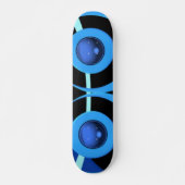 Abstrakt in blau und schwarz. skateboard (Vorne)