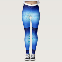 Abstrakt in Blue #1 Leggings