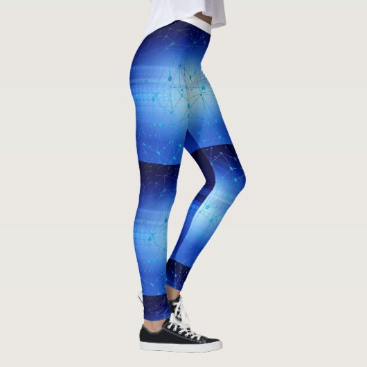 Abstrakt in Blue #1 Leggings (Rechts)