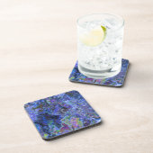 Abstrakt in Blue Indigo Getränkeuntersetzer (Rechte Seite)