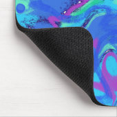 Abstrakt in Blues, Grüntöne und Purpur Mousepad (Ecke)