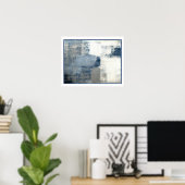 "Abstrakt in Denim" 16x20 Print Poster (Heimbüro)