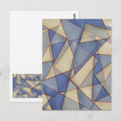 Abstrakt in der Blues Postkarte (Vorne/Hinten)