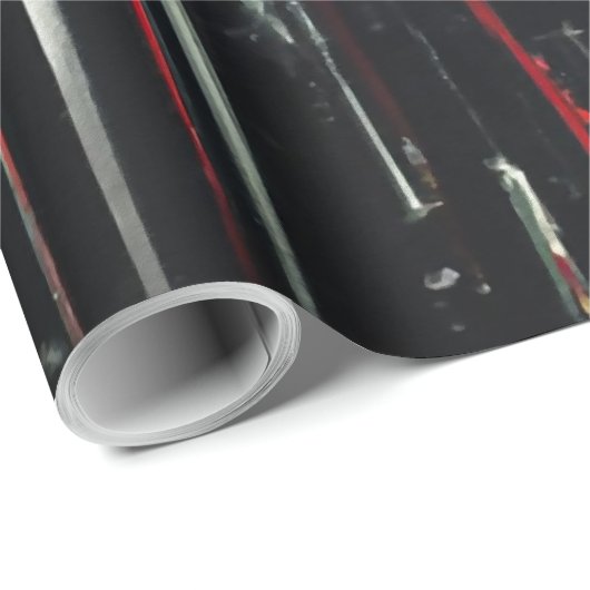 Abstrakt in dunklen Farben Geschenkpapier (Rolleneckpunkt)