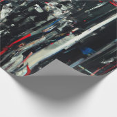 Abstrakt in dunklen Farben Geschenkpapier (Ecke)