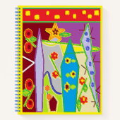 "Abstrakt in Farbe" (Hardcover) Spiral-Notebook Notizblock (Vorderseite)