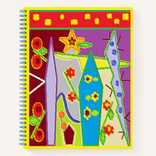 "Abstrakt in Farbe" (Hardcover) Spiral-Notebook Notizblock
