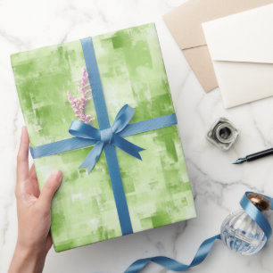 Abstrakt in Frühjahrsgrün  Geschenkpapier