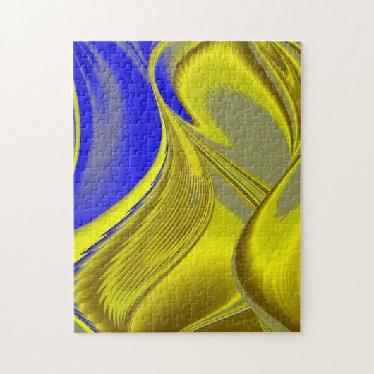 abstrakt in goldgelber Farbe Puzzle (Vertikal)