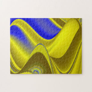abstrakt in goldgelber Farbe Puzzle