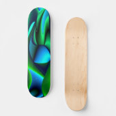 Abstrakt in grün-blau skateboard (Vorderseite)
