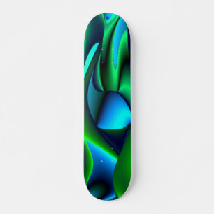 Abstrakt in grün-blau skateboard
